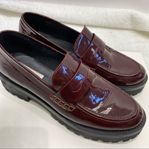 Steve Madden crew penny loafers burgundy NWOT - Picture 2 of 8
